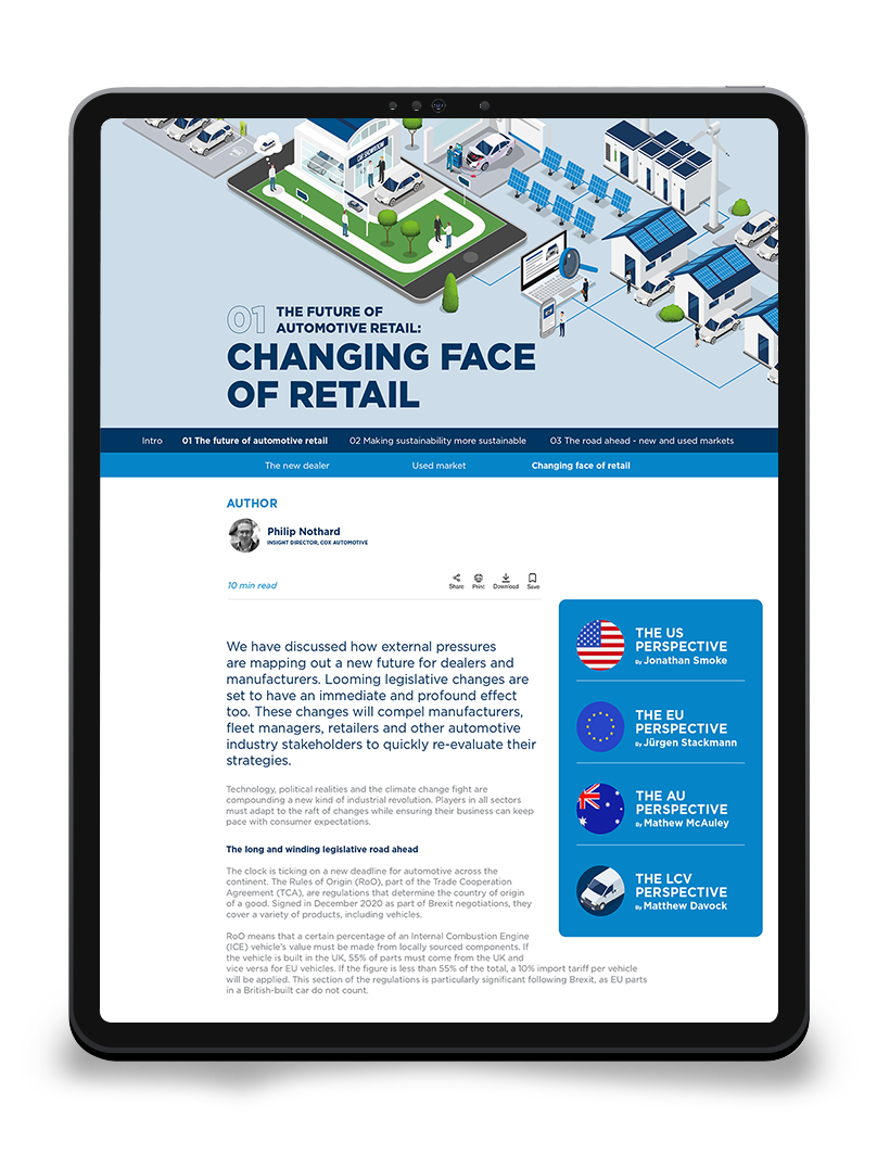 Cox Automotive Insight Report on an iPad