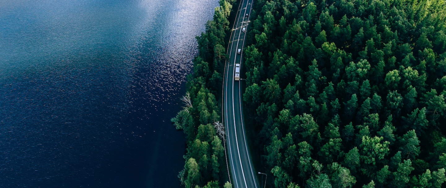 road in nature representing sustainability