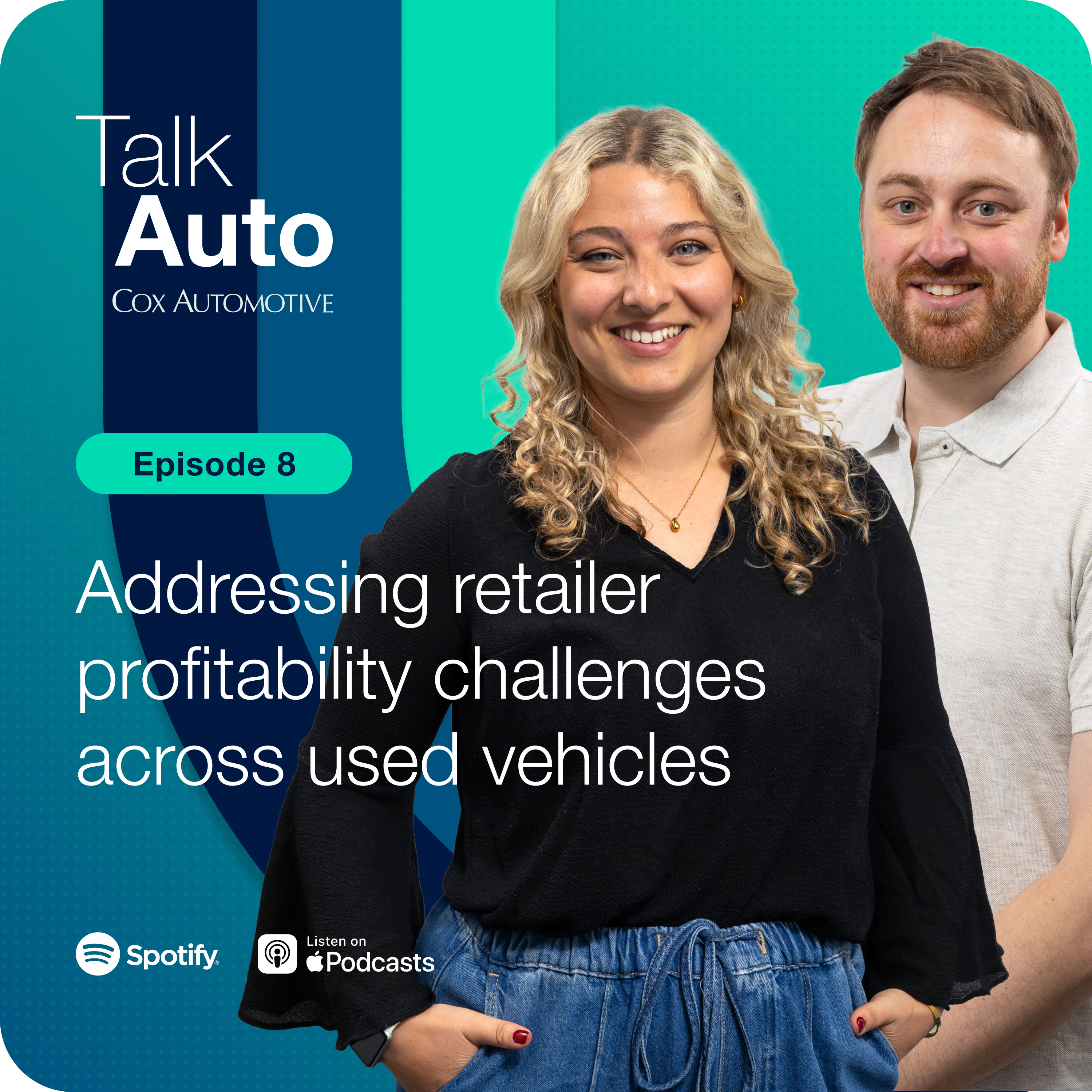 Cover art for episode 8 of Talk Auto - Addressing Automotive Retailer Profitability Challenges
