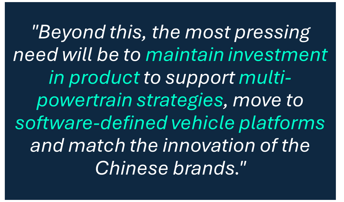 Beyond This, The Most Pressing Need Will Be To Maintain Investment in product.