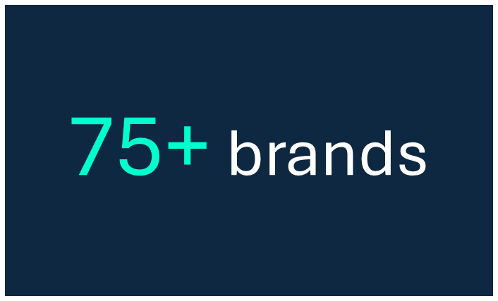 75+ brands